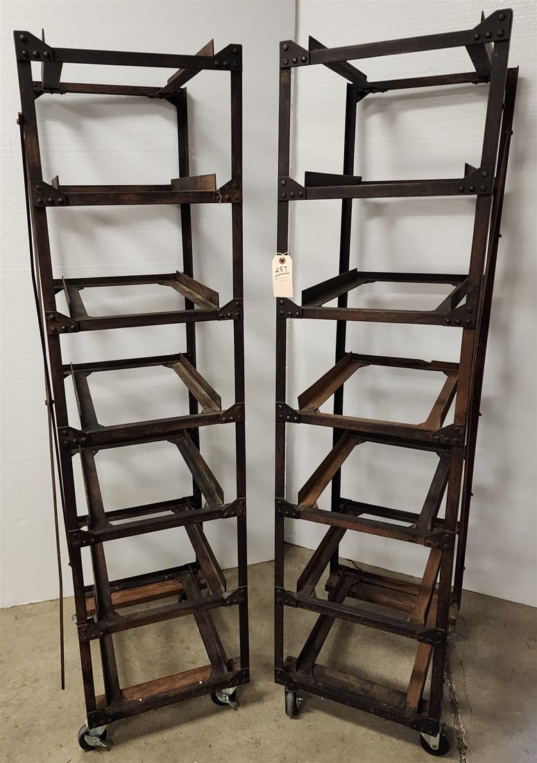 PR. INDUSTRIAL ROLLING SHELVES 67 1/2"H X 21"W X 17 1/2"D (1 of 4)