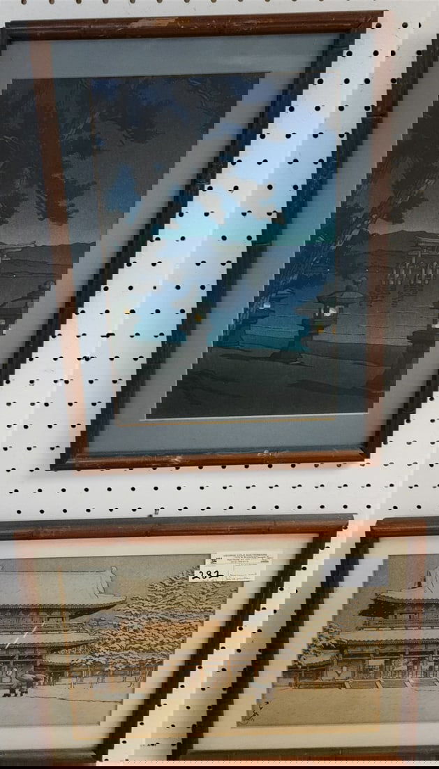 LOT 4 JAPANESE WOOD BLOCK PRINTS 9" X 14"EA (1 of 11)