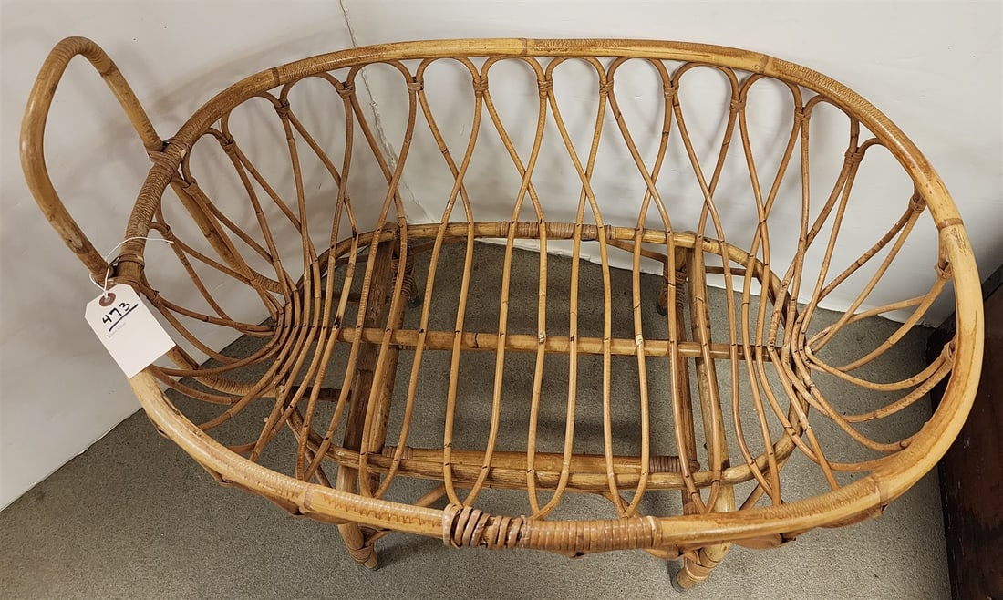 BAMBOO CRADLE 24"H X 33 1/2"W X 24"D: BAMBOO CRADLE 24"H X 33 1/2"W X 24"D