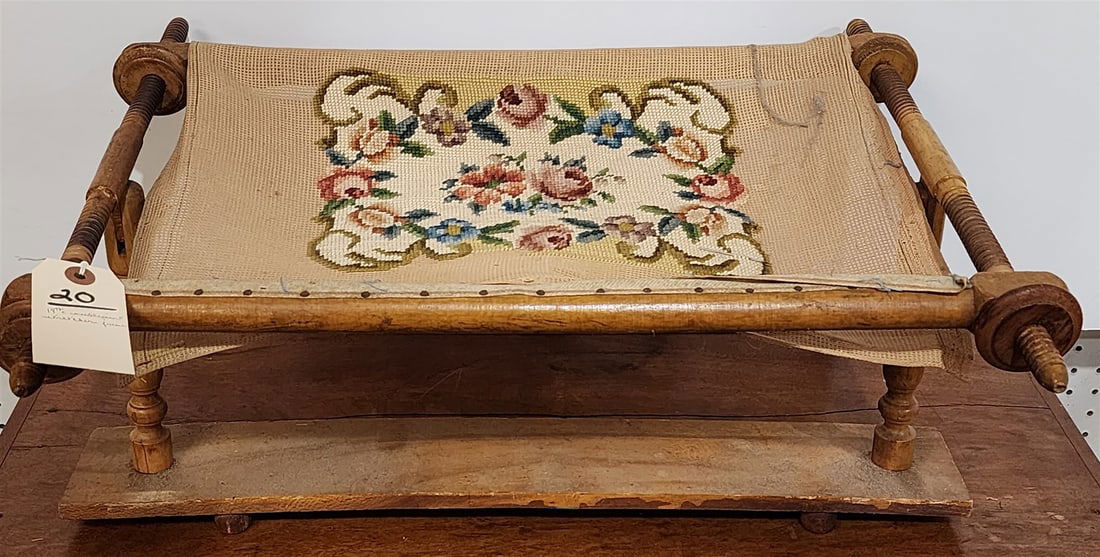 19th c needlepoint stretcher frame (1 of 2)