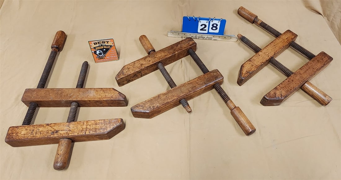 bx 3 wooden clamps- E.G Hantsche and Co, etc (1 of 2)