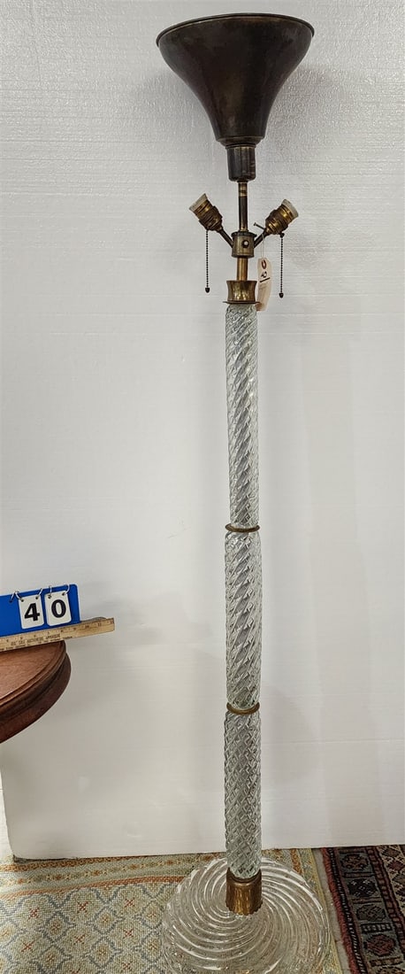 40's cut crystal floor lamp 6' (1 of 3)