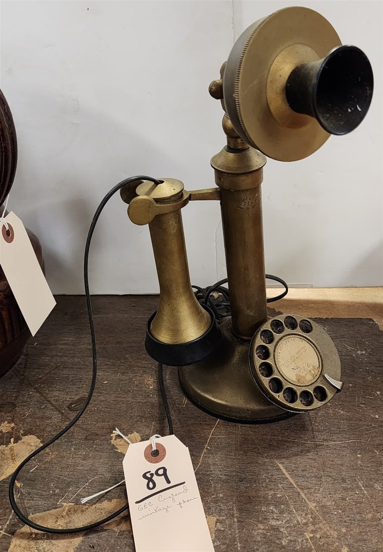 vintage GEC england brass candlestick phone (1 of 2)