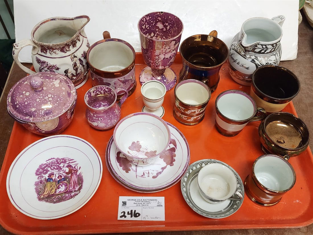 tray 19 pc 19th c luster (1 of 2)