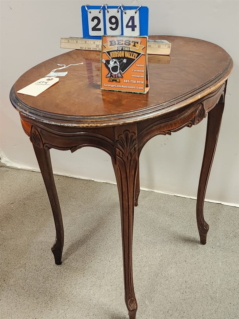 walnut side table: walnut side table H-25 1/2" W-23" L-17"