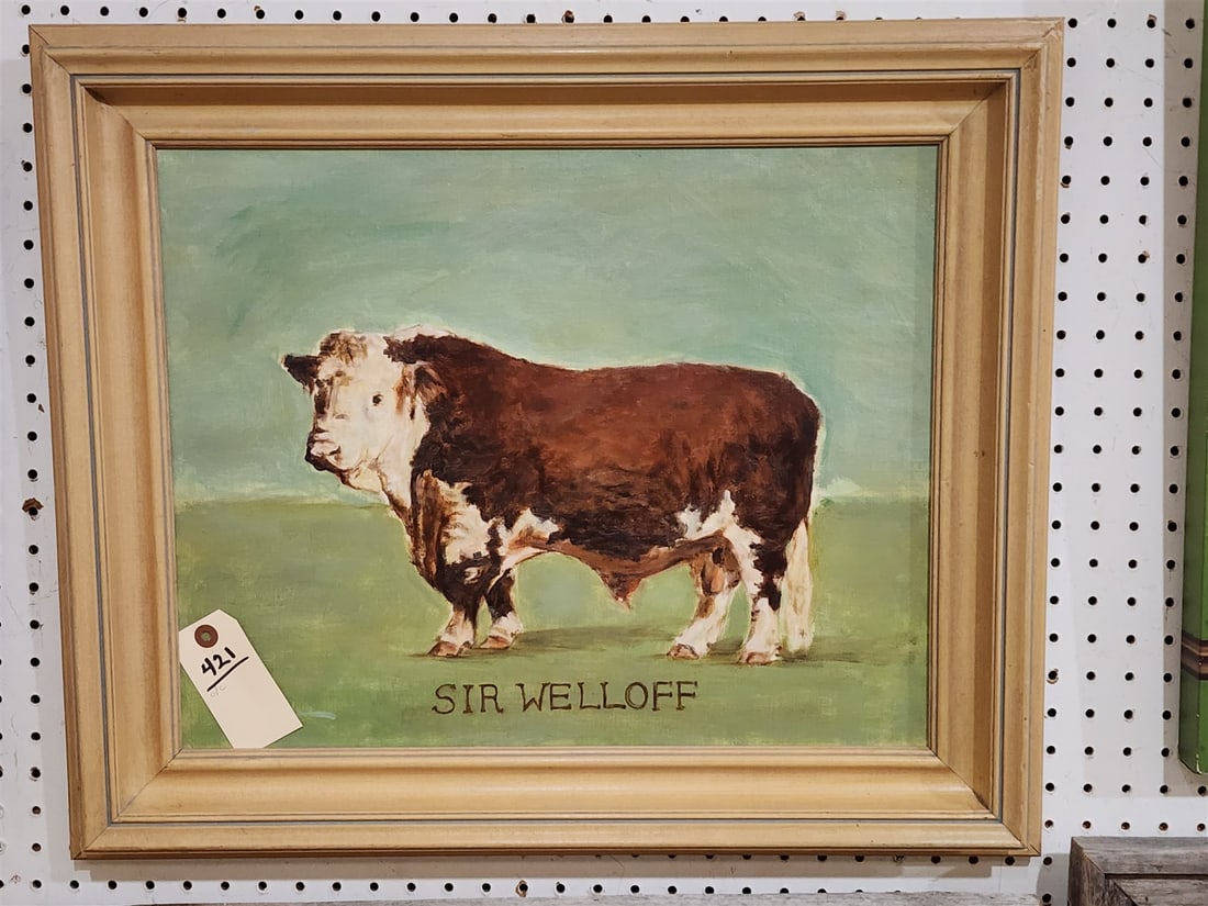 framed o/c "sir selloff": framed o/c "sir selloff" H- W-16" L-20"