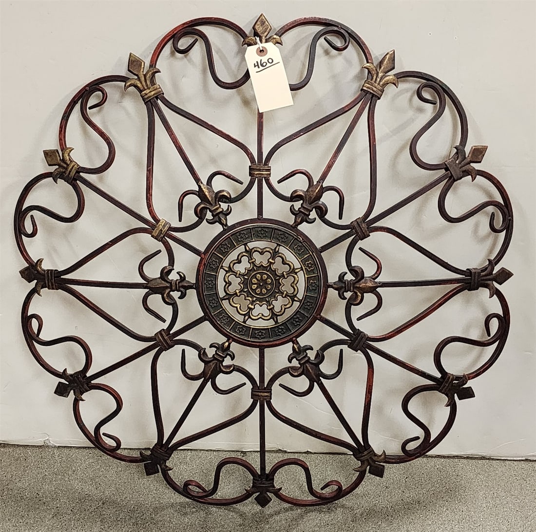 wrought decorative shield 29" diam (1 of 2)