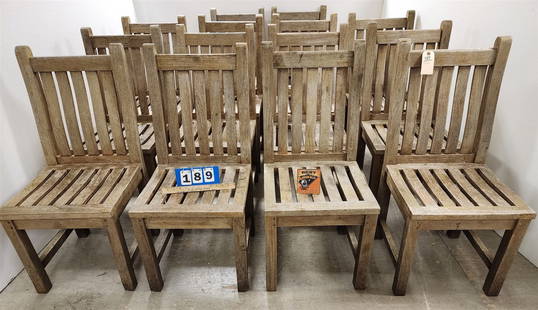 Lot 14 Teak Patio Chairs: Lot 14 Teak Patio Chairs