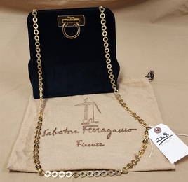 Ferragamo Black Suede Purse P215241