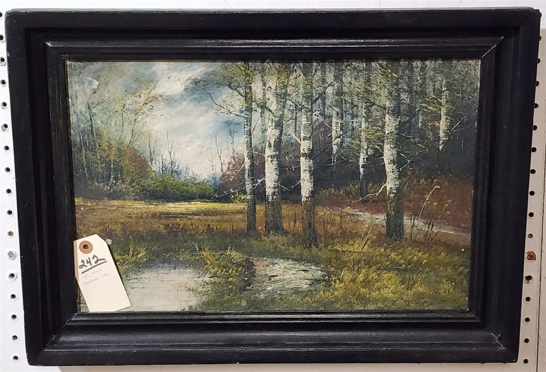 Framed O/C Landscape Sgnd Martini 1906 12" X 18" (1 of 2)