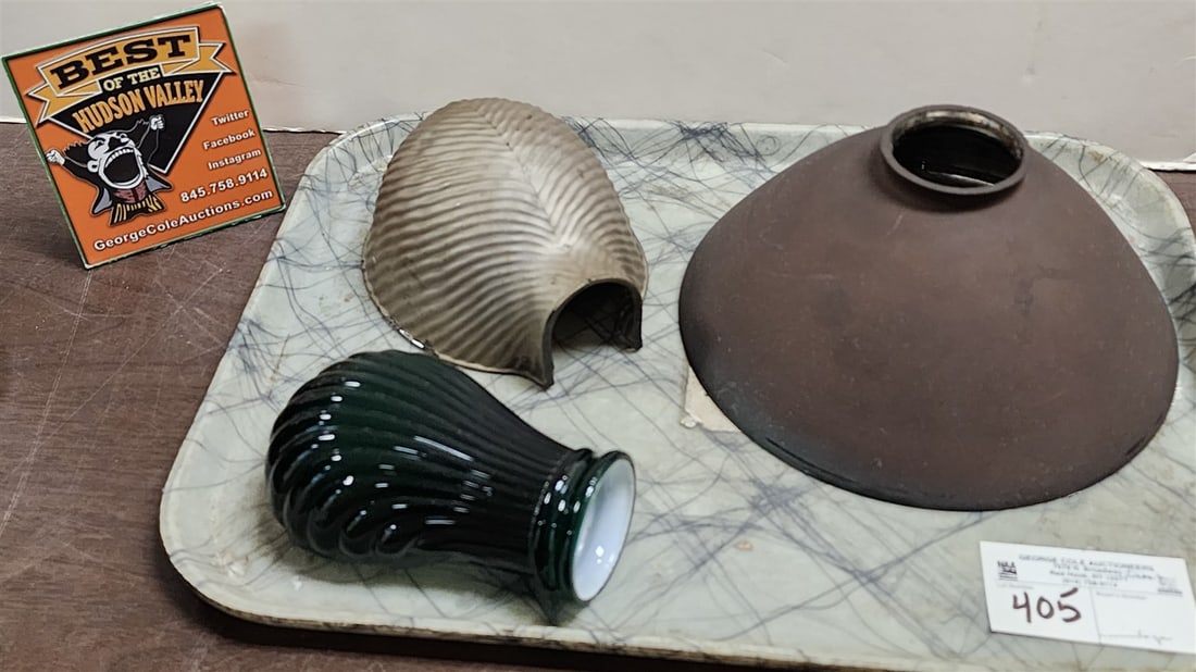 Tray Vintage Shades Mercury 3 3/4"H X 8 1/4" Diam Mercury 3 1/2"H X 6 1/4"L X 5"W, Case Glass 2 (1 of 2)