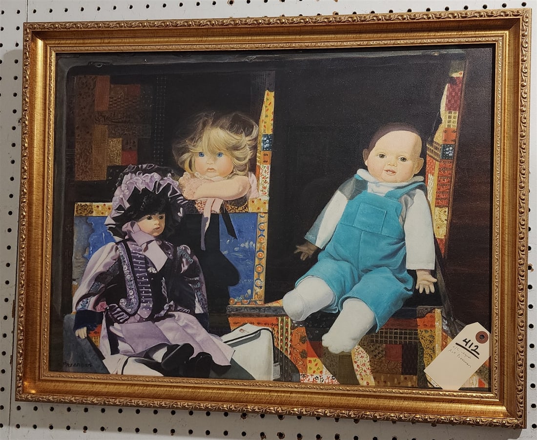 Framed O/C "Attic Find" Sgnd Art Pressman 18" X 24" (1 of 2)