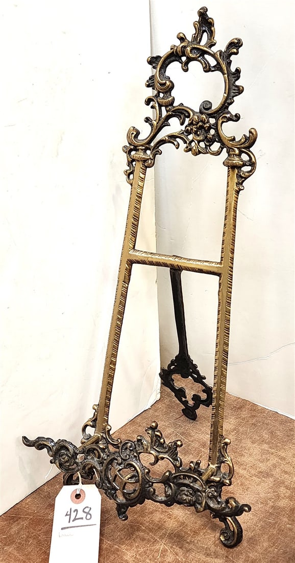 Brass Easel 20"H X10"W: Brass Easel 20"H X10"W