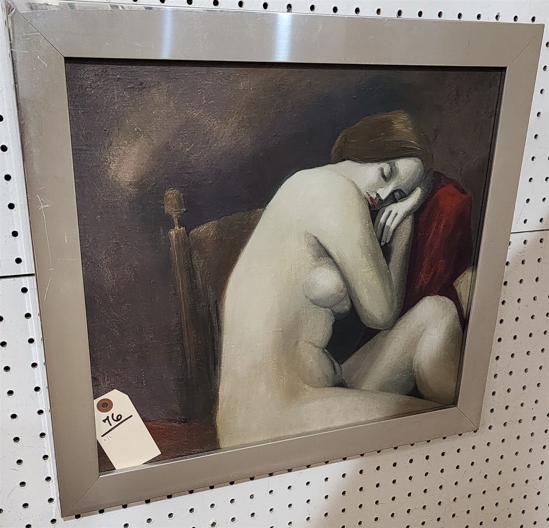 Framed O/C Nude 16" X 18": Framed O/C Nude 16" X 18"