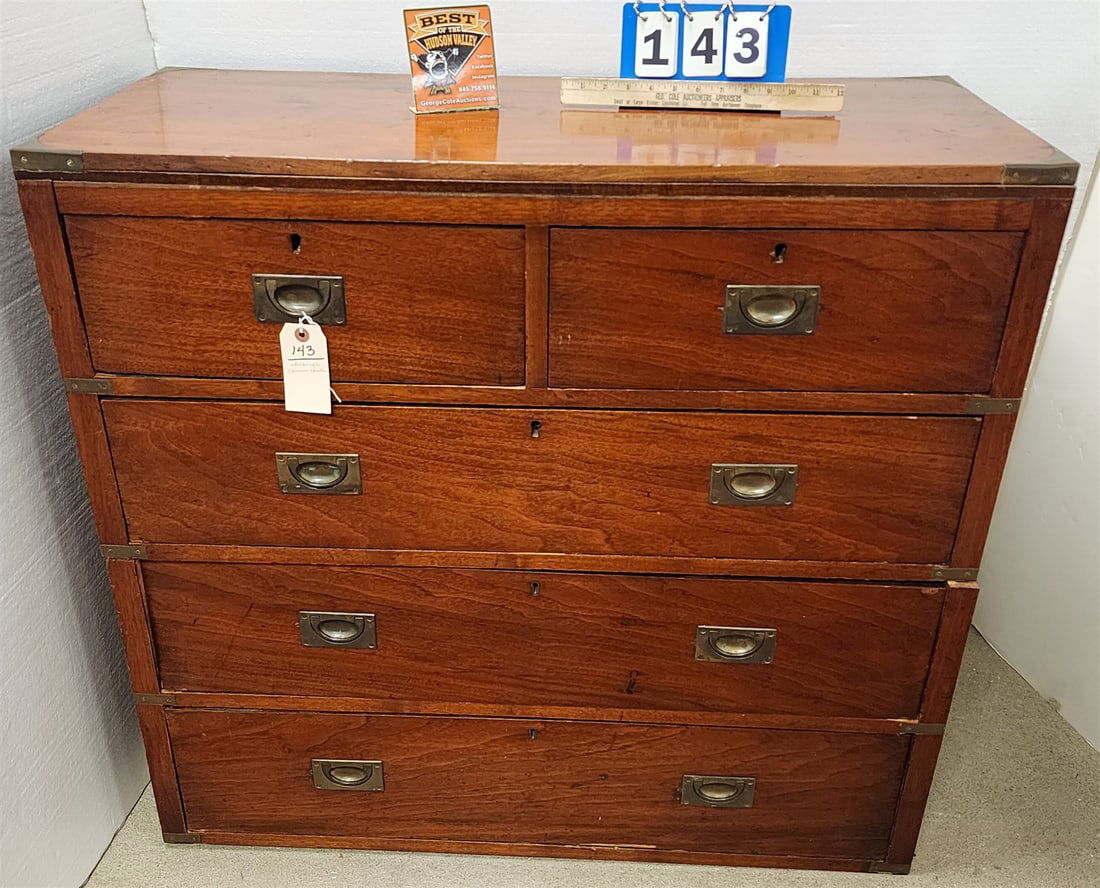 Chinese Stack Of 2 Chests 5 Drawers 36 1/2"H X 39"W X 17 1/2"D (1 of 4)