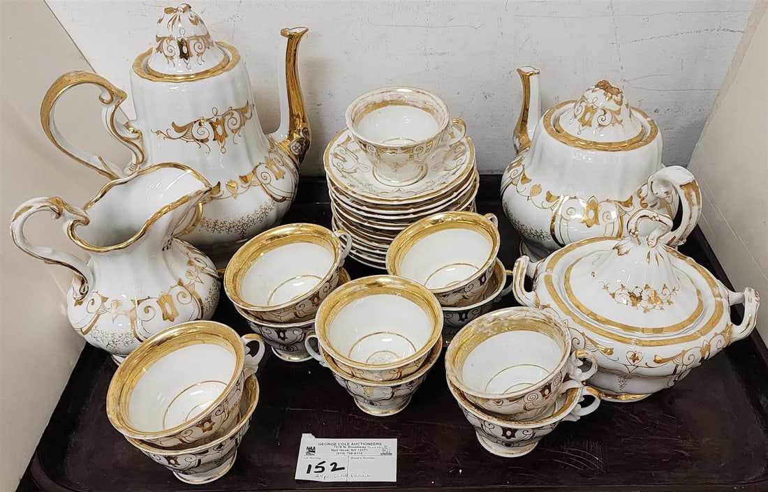 Tray 19th C 24 Pc Old  Paris Tea Set (1 of 2)