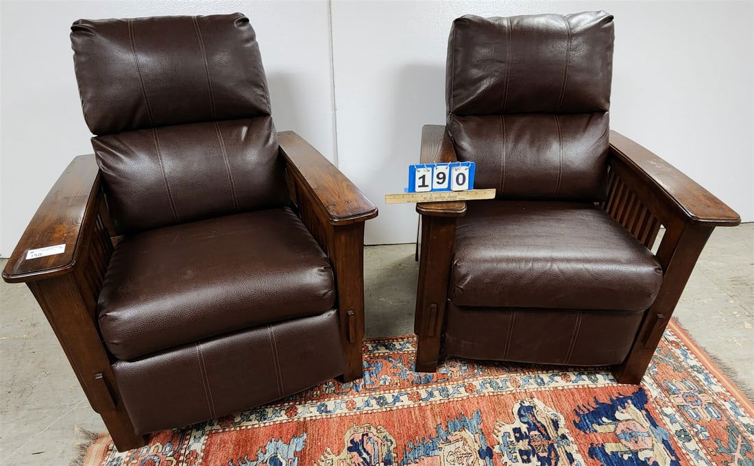 Pr Mission Style Oak Recliners: Pr Mission Style Oak Recliners