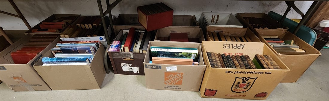 Lot 14 Bxs Bks- Sets, Classics, coffee Table, Art Etc: Lot 14 Bxs Bks- Sets, Classics, coffee Table, Art Etc