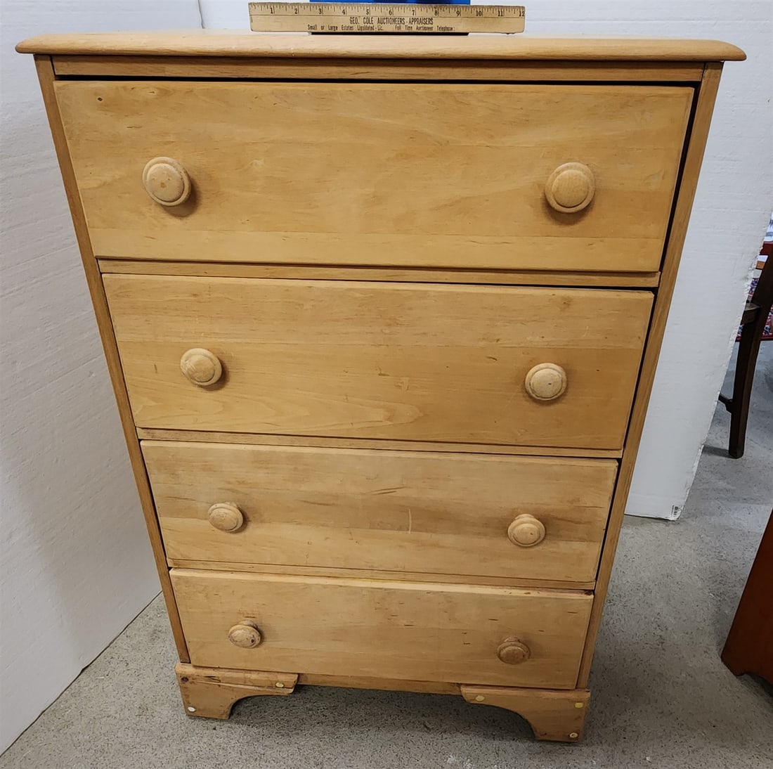 Maple 4 Drawer Chest 42"H X 28"W X 16" (1 of 3)