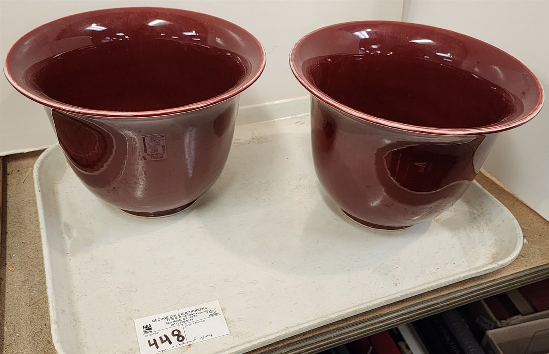 Pr Oxblood Glazed Bowls: Pr Oxblood Glazed Bowls