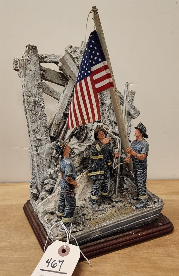 World Trade Center Group Red Hats Of Courage "Image Of Hope II" 11 1/2"H X 8"W X 7"D (1 of 4)