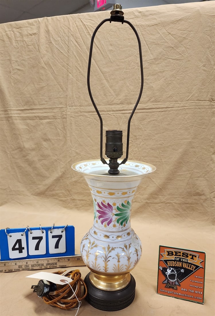 19thC Vase Table Lamp: 19thC Vase Table Lamp