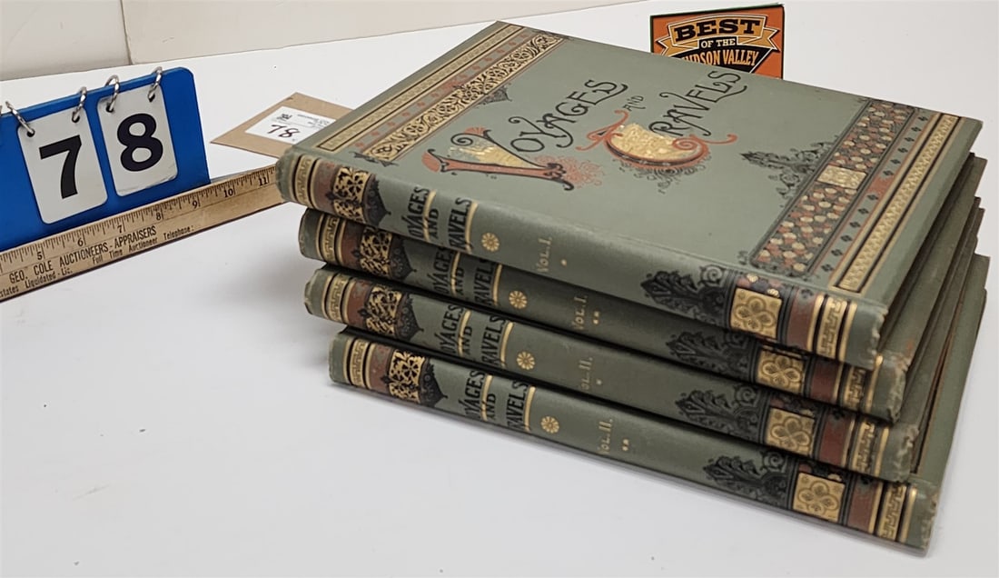 Lot 4 Bks 1887 Voyages And Travels Boston E.W. Walker + Co: Lot 4 Bks 1887 Voyages And Travels Boston E.W. Walker + Co