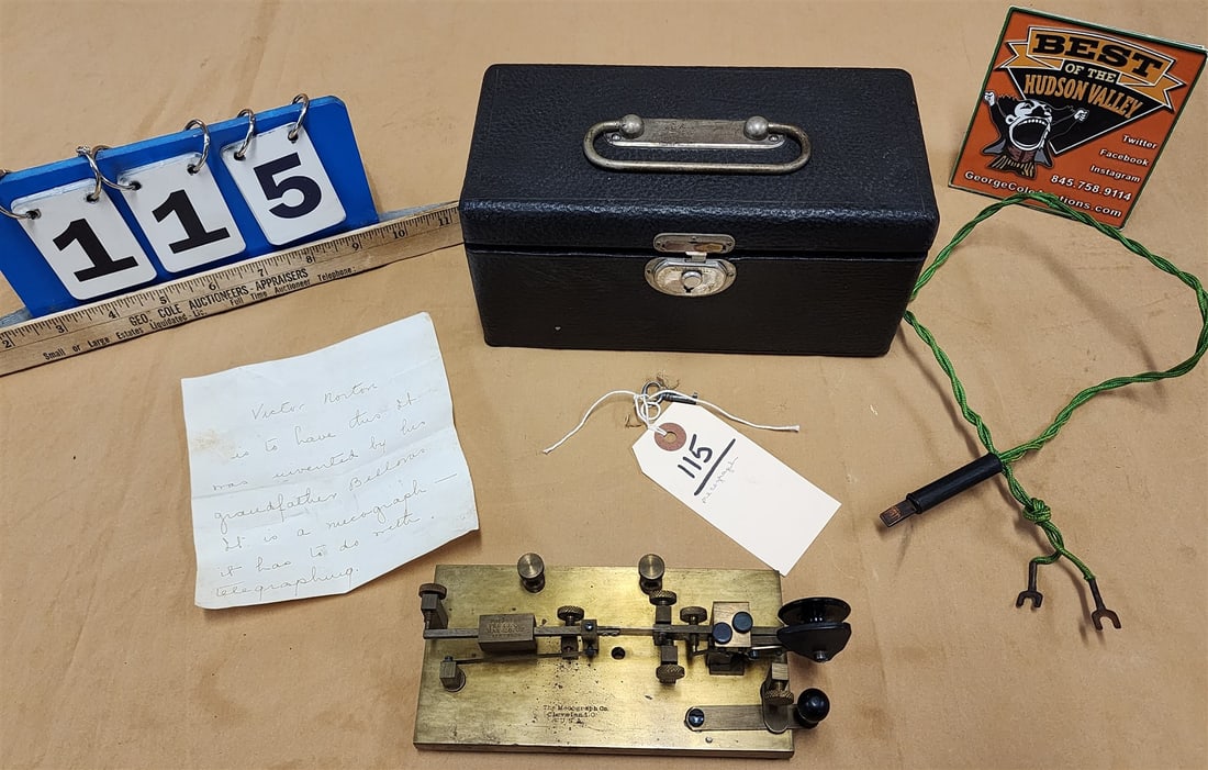 Mecograph Cleveland Ohio Telegraph Instrument W/Bx: Mecograph Cleveland Ohio Telegraph Instrument W/Bx