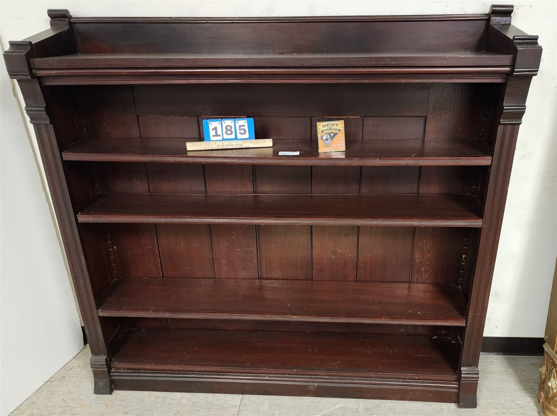 Vict Mahog Bookcase 5'H X 63 1/2"W X  13"D (1 of 2)