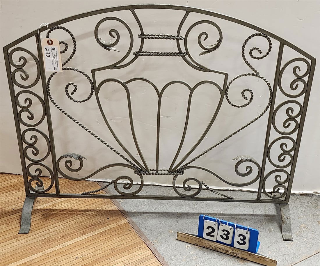 Decorative Wrought Fire Screen 27 1/2"H X 34"W (1 of 2)