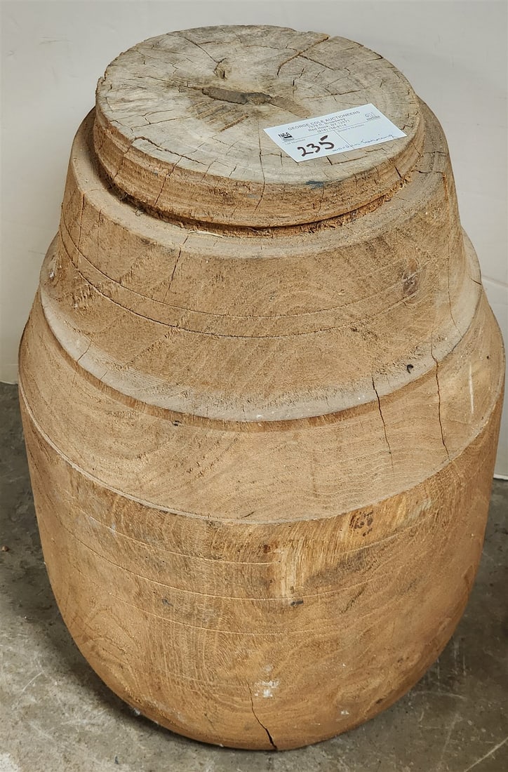 Lg Wooden Turning 18 1/2"H X 12" Diam: Lg Wooden Turning 18 1/2"H X 12" Diam