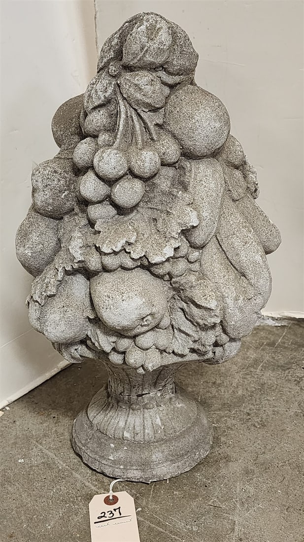 Cast Cement Garden Sculpture 19"H X 12" Diam (1 of 1)