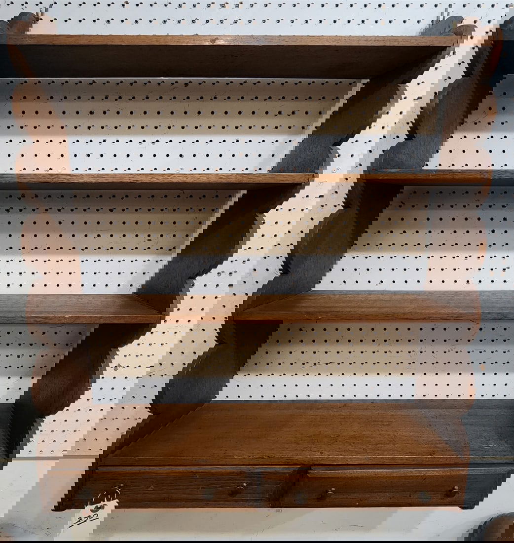 4 Tier 2 Drawer Wall Shelf 34"H X 28 1/2"W X 7 1/2"D (1 of 2)