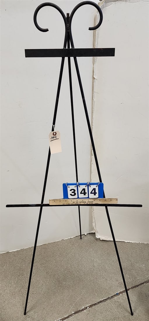 Wrought easel 5'H X 2'W: Wrought easel 5'H X 2'W