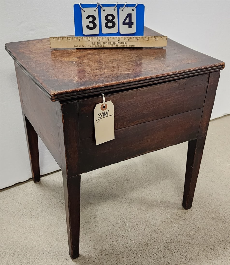 Walnut Lift Top Stand 18 1/2"H X 17"W X 14 1/2"D: Walnut Lift Top Stand 18 1/2"H X 17"W X 14 1/2"D