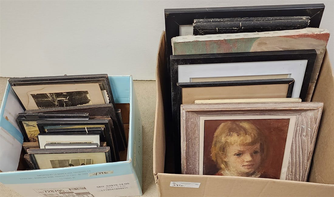 Lot 2 Bxs Artwork- Prints, Photos, Lithos, O/C Etc (1 of 18)