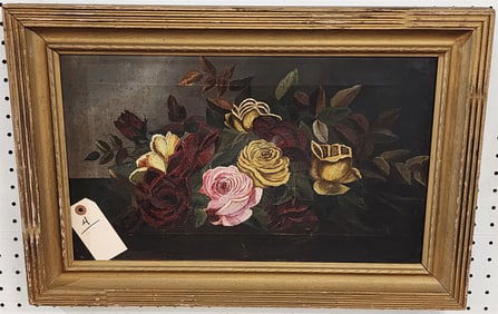 Framed C1910 O/C Still Life 12" X 20"