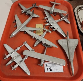 Tray 8 Danbury Mint Pewter Plane Models