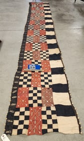 African Patchwork Fabric W/ Shells 30" X 16"