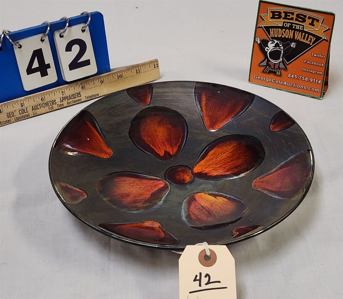 Poole Pottery Bowl 2"H X 10 1/2" Diam: Poole Pottery Bowl 2"H X 10 1/2" Diam