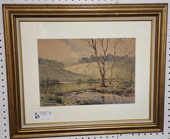Framed W/C Landscape Sgnd Sean O'Connor 10 1/2" X15"