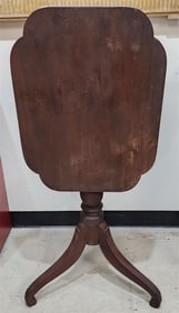 19th C Sheraton Cherry Tilt Top Candlestand