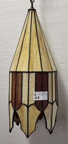 Leaded Glass Chandelier 24"H X 9" Diam