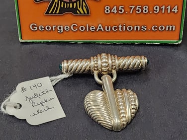 Judith Ripka Sterl Heart Pin