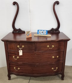 Mahog 4 Drawer Chest- No Mirror- 32"H X 43" x 22"D