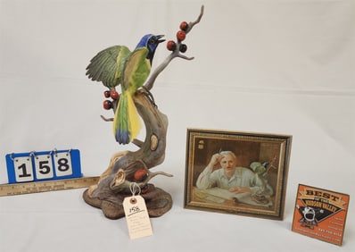 Boehm Green Jayes 18 1/2" From The Norman Vincent Peale Foundation #486