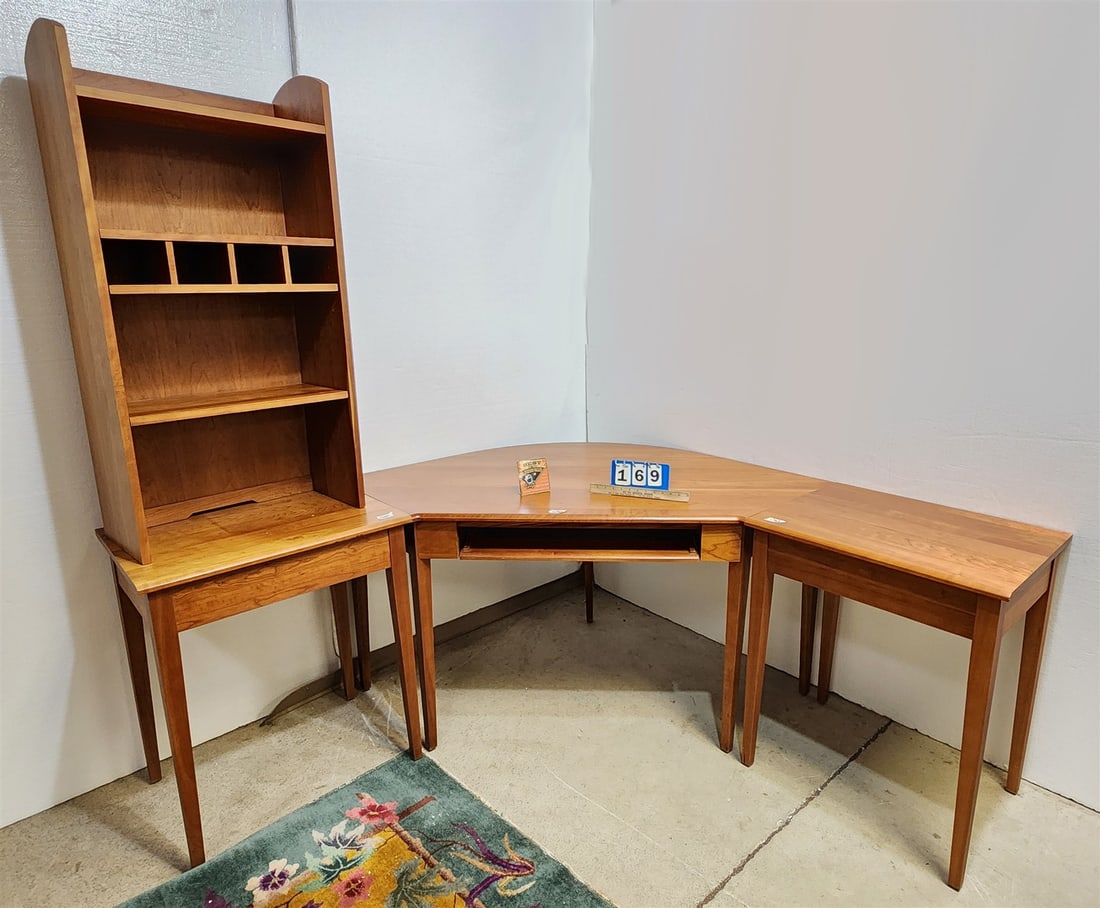 Harden Custom Cherry 5 Pc Office- Corent Desk W/ Computer Pull Out Drawer 30 1/2"H X 64"W X 35 (1 of 9)