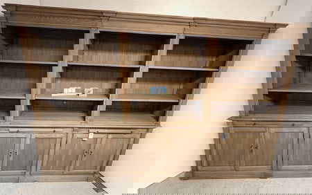 Solid Oak Section Wall Unit 6'6"H X 9'7"W X 17"D