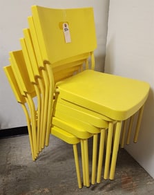 Ikea Herman Stackable Chairs 7 yellow