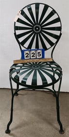 Wrought Sunburst Chair 32"H X 16"W X 15"D